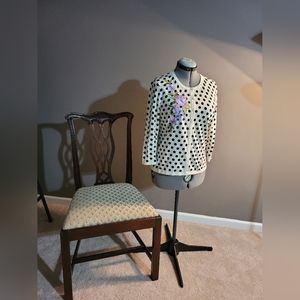 RSVP by Talbots polka dot button front cardigan sweater M